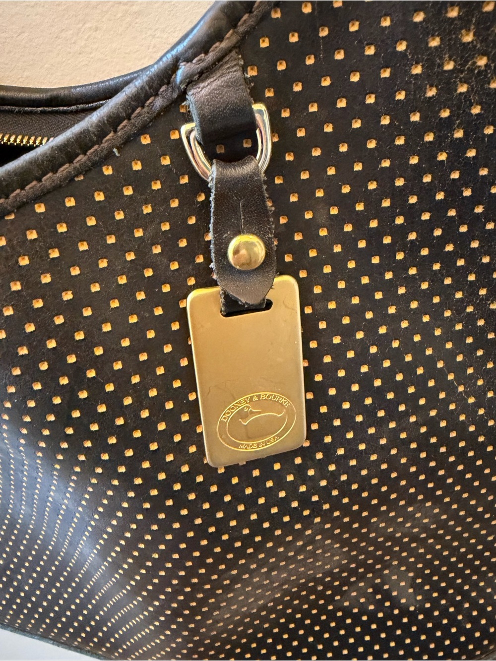 Dooney & Burke Pebbles Shoulder Bag with Brass Detailing - Picture 3 of 9